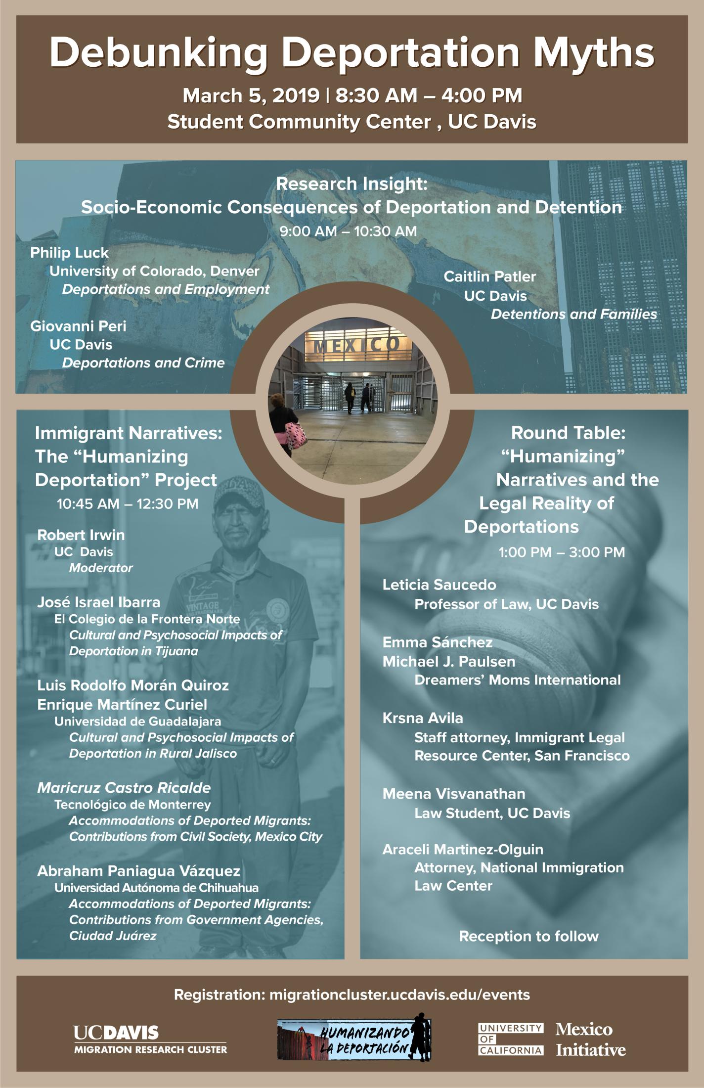 Debunking Deportation Myths conference poster