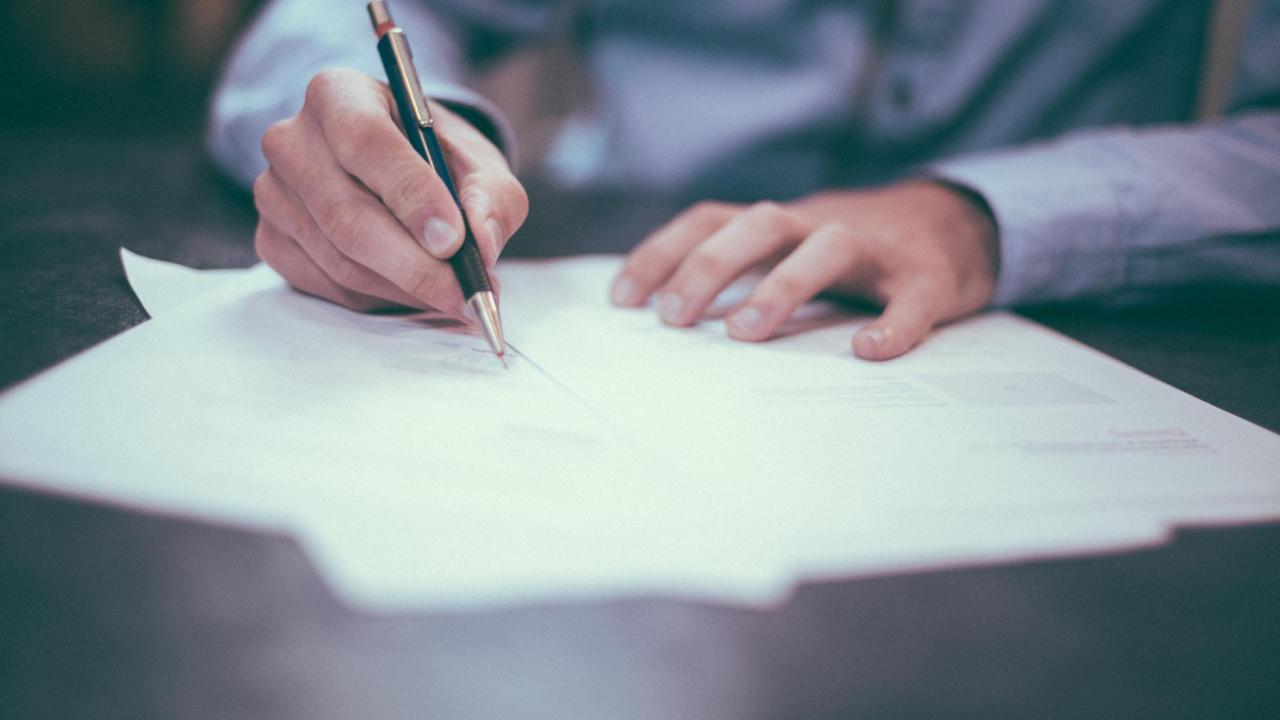 writing on paper 