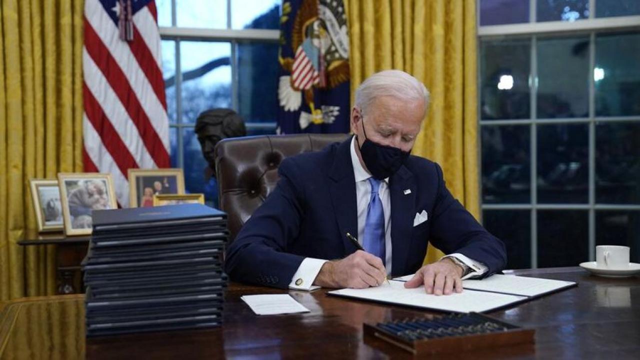 Joe Biden Signing Papers