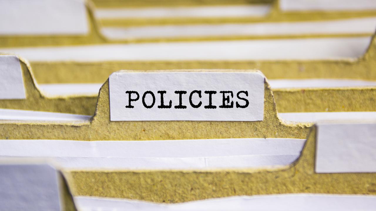 File labeled "policies"
