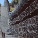 Barbed Wire Fence along US-Mexico border